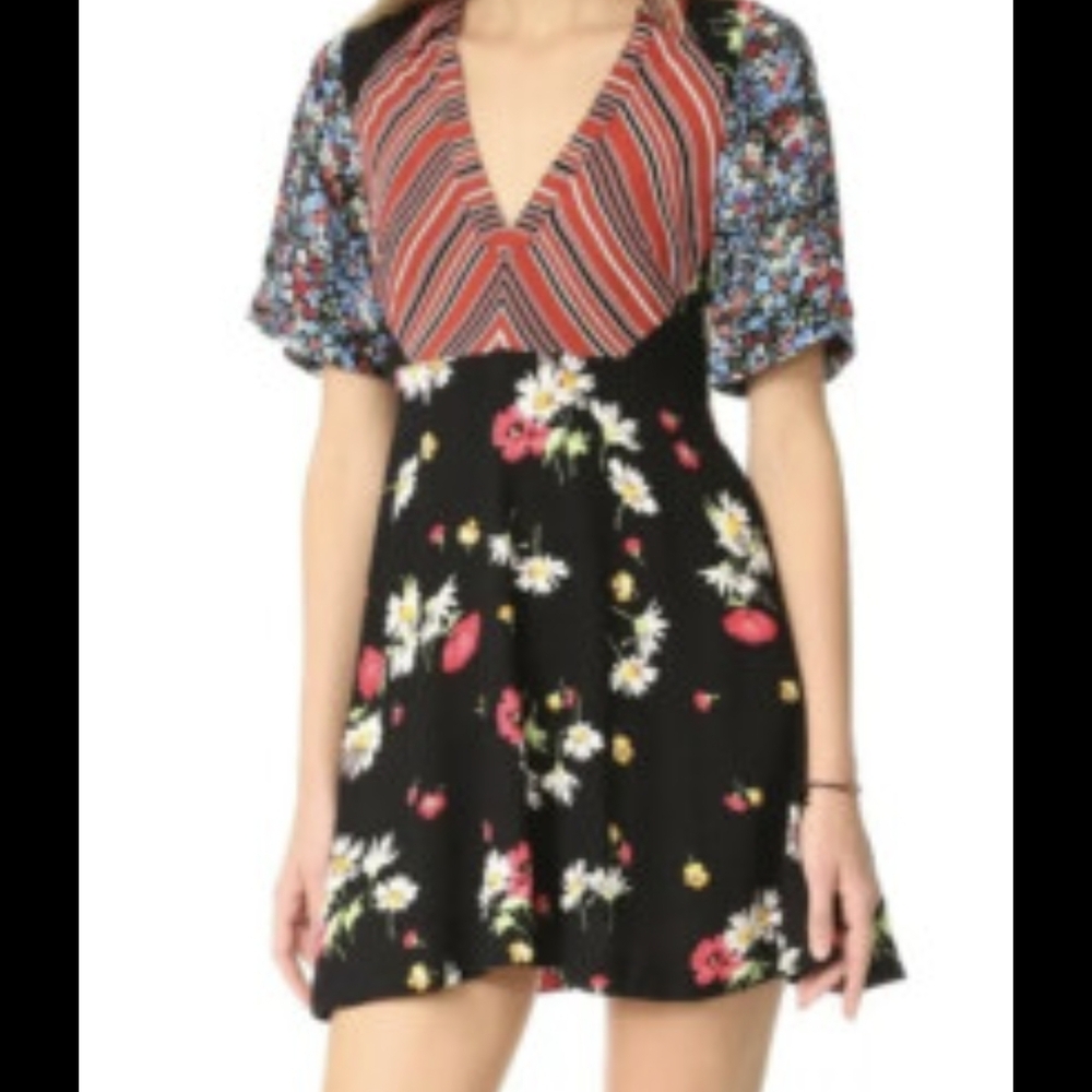 Free People Mix It Up Mini DressMixed-pattern Mini Dress.